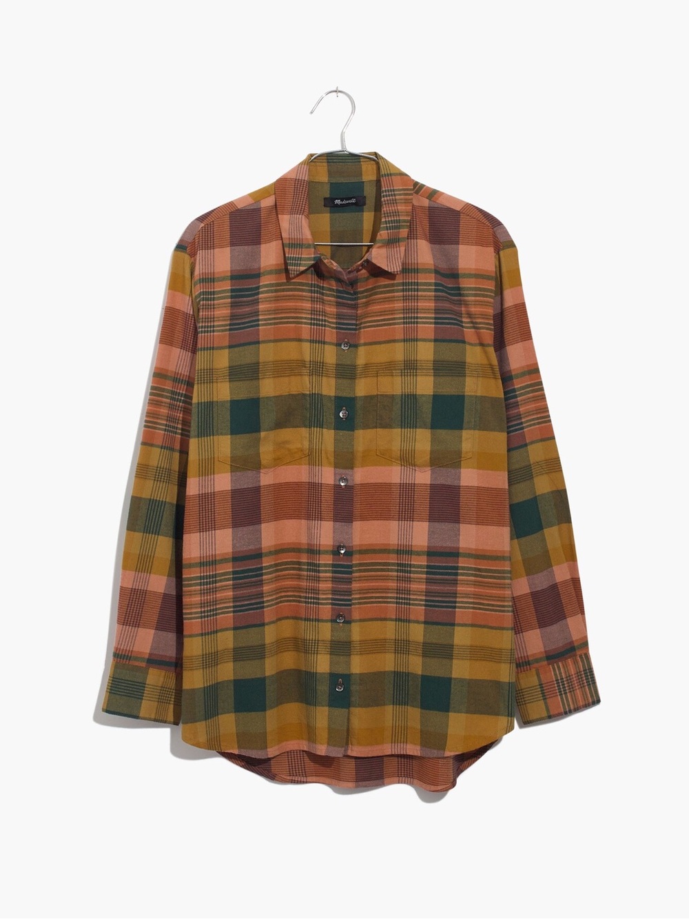 Madewell Cotton Sunday Shirt in Seconda Plaid Fall Pockets